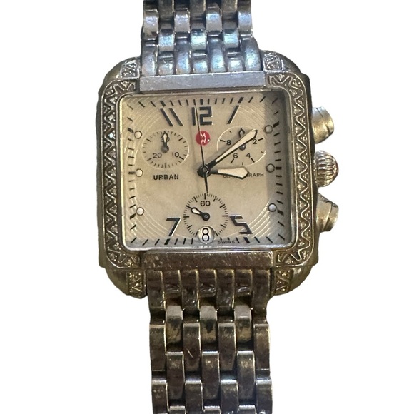 MICHELE Urban Stainless Steel Diamond Quartz Wrist Watch - Picture 3 of 7